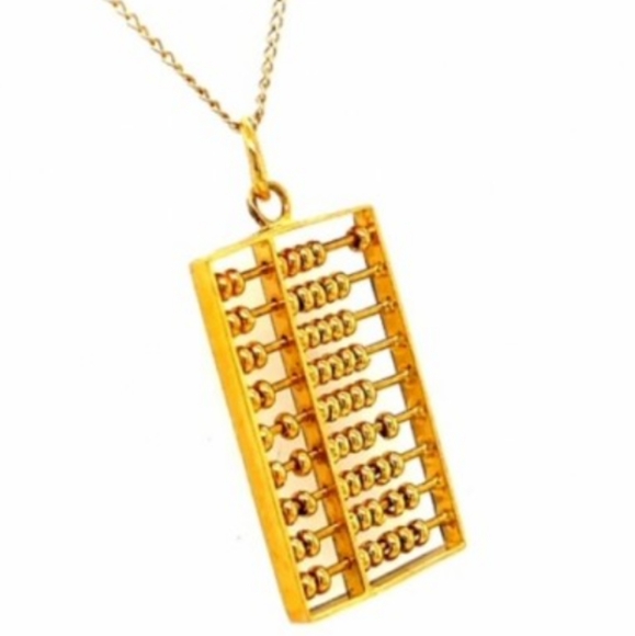 14K ABACUS Other - 14K ABACUS 🧮 Rare Whimsical Gold  Pendant